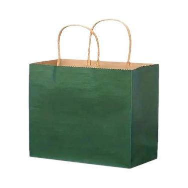 Imagem de Sacolas De Papel Kraft Com Alças, Pacote Com 10 Unidades, Sacolas De P