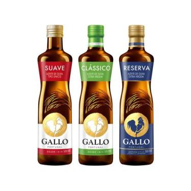 Imagem de Kit Azeite de Oliva Gallo 3 Unidades - Tipo Único 500ml + Clássico 500