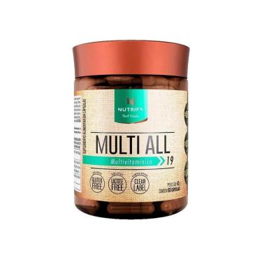 Imagem de Multivitaminico Multi All Clean label 60 Capsulas - Nutrify-Unissex