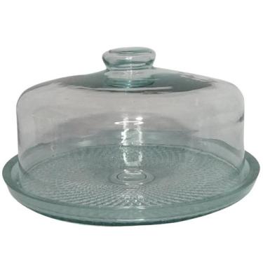 Imagem de boleira com tampa prato de bolo de vidro - UTILIDADES