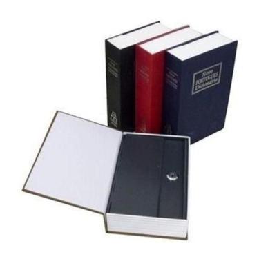 Imagem de Cofre Camuflado Formato Livro Dicionário 2 chaves Preto - S/M