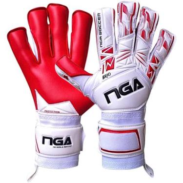 Imagem de Luva de Goleiro Profissional Nga Soccer Brio, Vermelho, Branco, 9