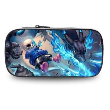 Imagem de Estojo para lápis Undertale Sans Cartoon Anime Poliéster 20x10x5cm - y