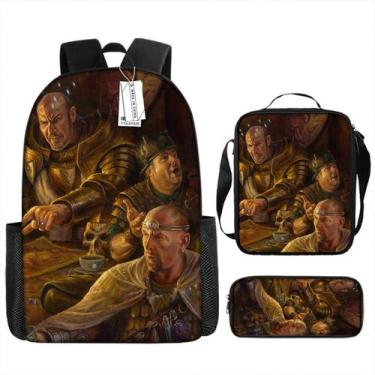 Imagem de Conjunto de mochilas Dungeons and Dragons Cartoon Kids School, 3 unida