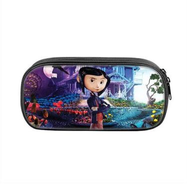 Imagem de Bolsa de lápis Coralines Anime de poliéster de grande capacidade 20x5x