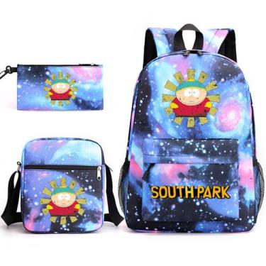 Imagem de Conjunto de mochilas escolares South Parks Erics Cartmans Nylon Kids -