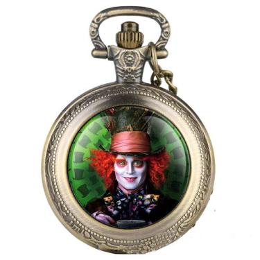Imagem de Relógio de bolso Alices no País das Maravilhas Mad Hatter Retro Unisse