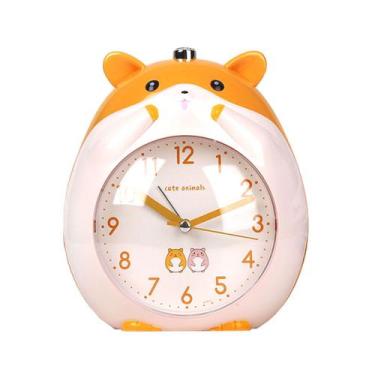 Imagem de Despertador infantil Dual Bell Hamster Pattern ABS 14x10x16cm - Yiweis
