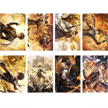 Imagem de Pôster Genshins Impacts Keqings Ganyus Anime Art 28,5x42cm - yiweisai