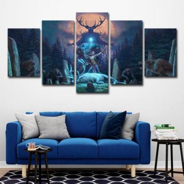 Imagem de Pôster de pintura de parede em tela Elder Scrolls Anime x5 - yiweisai