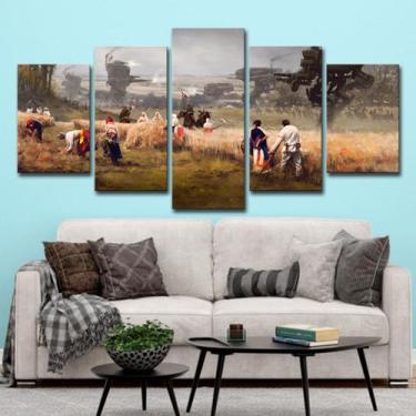 Imagem de Cartazes de pintura de parede em tela Harvests Anime 5 Panels - yiweis