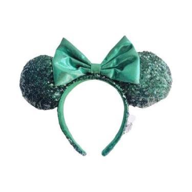 Imagem de Tiara De Orelhas Da Minnie Mouse Com Lantejoulas Rosa Disney Space Mou