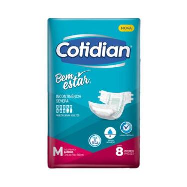 Imagem de Fralda Adulto Cotidian Bem Estar Confort Plus M 8 unidades