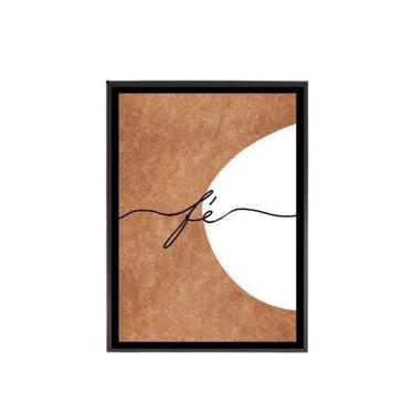 Imagem de Quadro Decorativo Fé Abstrato Marrom 20X30Cm