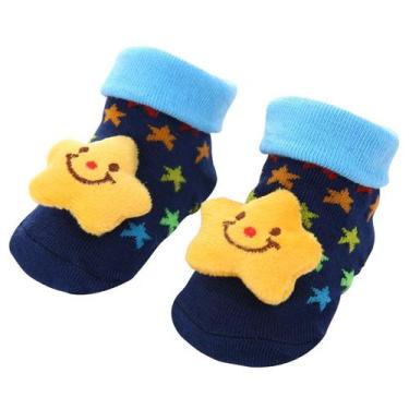 Imagem de Meias Baby Antiderrapante Sapatinho Bichinho Pantufas Divertidas linha