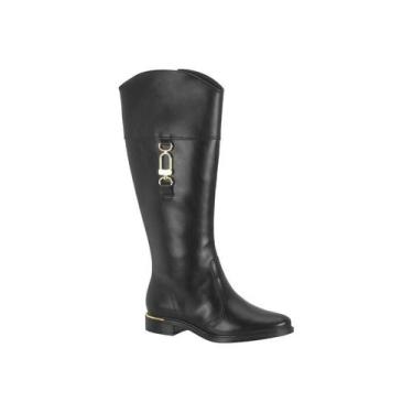 Imagem de Bota Feminina Salto Baixo Cano Longo Vizzano cor:pretoTamanho:37, Pret
