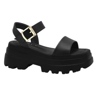 Imagem de Sandália Feminina Ramarim Flatform Tratorada Conforto Original -, Pret