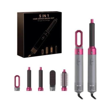 Imagem de Secador De Cabelo Iônico 5 Em 1 De Secagem Rápida, Conjunto De Escova 