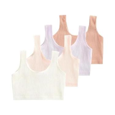 Imagem de Sutiã De Treinamento De Algodão Sem Fio Para Meninas, 4 Unidades/lote,
