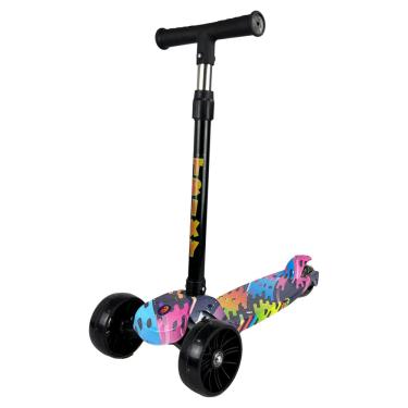 Imagem de Patinete Infantil Dobrável 3 Rodas Luz  Led Trixy Maxi Toys