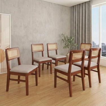 Imagem de Conjunto 6 Cadeiras Madeira Maciça Origem Garapa