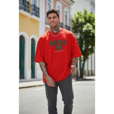 Imagem de Camiseta Masculina Brasil Rio de Janeiro Copa 2026 Malha Algodão Básica Estilosa do P ao G1-Masculino