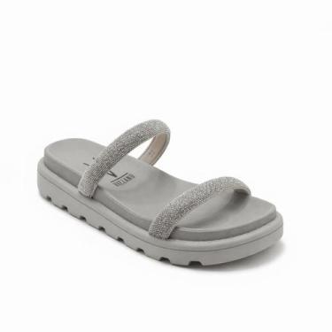 Imagem de Vizzano Sandália Cinza Glitter Feminina Versátil Casual -, Cinza, 38