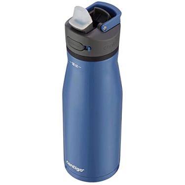 Imagem de Contigo Ashland Chill Garrafa de água de aço inoxidável com tampa à prova de vazamento e canudo, 946 ml, Bluecorn