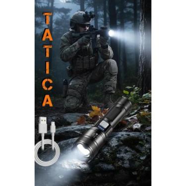 Imagem de Lanterna Tática Potente LED Recarregável Zoom XHP Preto - Congratulati