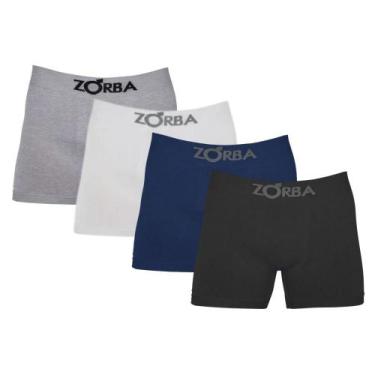 Imagem de Kit Com 4 Cuecas Boxer Box Adulto Em Algodão Cotton Sem Costura Zorba,