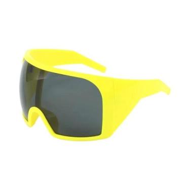 Imagem de Óculos De Sol Masculinos Oversized UV400, Anti-Vento, Lentes Grandes, 