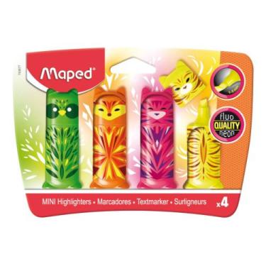 Imagem de Caneta Marca Texto Maped Mini Cute 4 Cores Neon