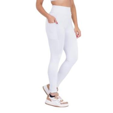 Imagem de Calça Legging LISA com BOLSOS Leg Fitness Academia Corrida Cintura Alta Feminina 1057-Feminino
