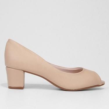 Imagem de Peep Toe Beira Rio Salto Bloco Baixo-Feminino
