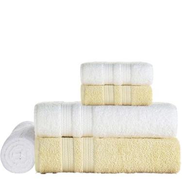 Imagem de Kit Toalhas Banho Gigante 5pçs Unika Fio Penteado Karsten, RÁFIA / BRA