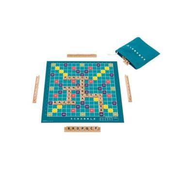 Imagem de Jogo de Tabuleiro Scrabble 2 em 1 Madeira - Mattel