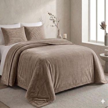 Imagem de Cobertor King Atrium Double Action Jolitex Castanho Segovia