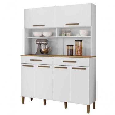 Imagem de Kit Italia 6 Portas 2 Gavetas 6 Estantes Arte Moveis Branco - ARTE MÓV