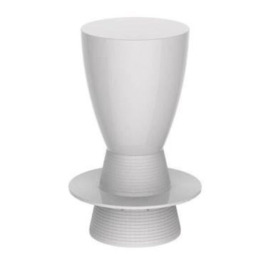 Imagem de Banqueta Alta Tinn Área Externa E Interna Polipropileno Assento Plástico 66,5 Cm Branco I'm In Home