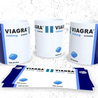 Imagem de Caneca de Porcelana 325ml Decorada Remédios Engraçados para Bebidas Apta para Micro-ond...