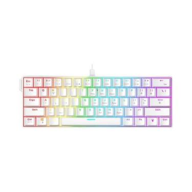 Imagem de Teclado Mecânico Gamer RGB Com Fio, 61 Teclas, Switches Vermelhos Hot-
