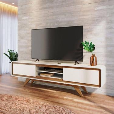 Imagem de Rack para Sala de Estar Channel Off White/Marrom