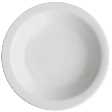 Imagem de Jogo 24 Pratos Fundos de Porcelana 21,5cm Classe Única Iguaçu Germer Branco