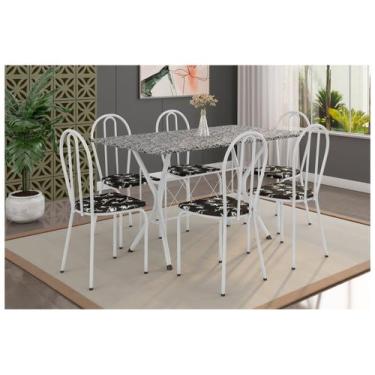 Imagem de Mesa de Jantar 6 Lugares Retangular Branca - Artefamol América Bruna, 