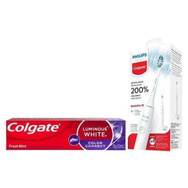 Imagem de Kit Colgate Creme Dental Clareador Luminous White Color Correct 70g + 