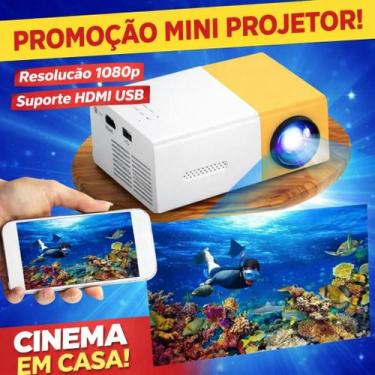 Imagem de Projetor Portátil YG300 LED HDMI USB Para Cinema Em Casa COR:AMARELO -