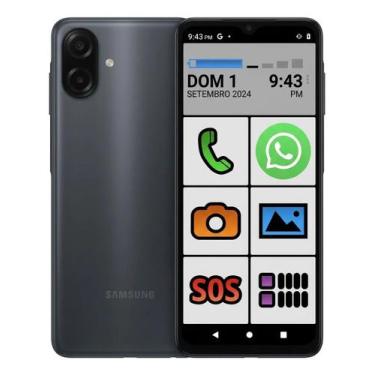 Imagem de Smartphone Celular Idoso Samsung Galaxy A07 4G 4GB RAM 128GB Armazenam