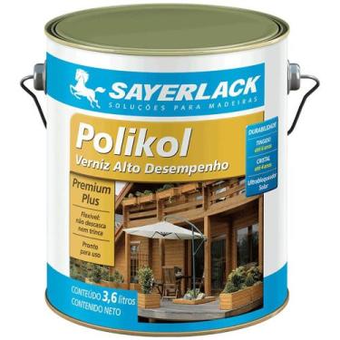 Imagem de Verniz Polikol Acetinado Mogno 3,6 Litros - SO.2312.9950GL - SAYERLACK
