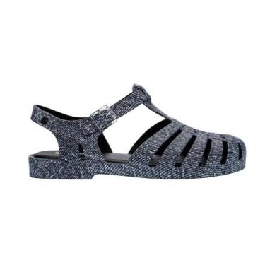 Imagem de Sandália melissa possession print denim 36133, Preto, 36