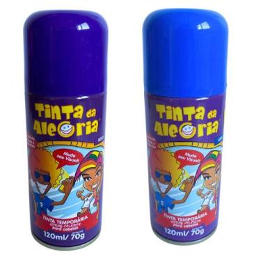 Imagem de Kit 2 Tinta Spray De Cabelo Festa Carnaval Infantil Fantasia - Linha d